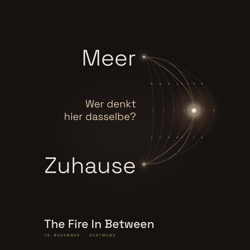 Ankündigung: Meer – Zuhause. Wer denkt hier dasselbe? The Fire In Between, 14. November, Dortmund